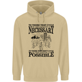 Cycling No Explanation Is Necessary Cyclist Mens 80% Cotton Hoodie Sand