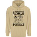 Cycling No Explanation Is Necessary Cyclist Mens 80% Cotton Hoodie Sand