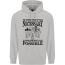 Cycling No Explanation Is Necessary Cyclist Mens 80% Cotton Hoodie Sports Grey