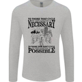 Cycling No Explanation Is Necessary Cyclist Mens Long Sleeve T-Shirt Sports Grey