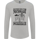 Cycling No Explanation Is Necessary Cyclist Mens Long Sleeve T-Shirt Sports Grey