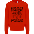 Cycling No Explanation Is Necessary Cyclist Mens Sweatshirt Jumper Bright Red