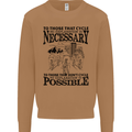 Cycling No Explanation Is Necessary Cyclist Mens Sweatshirt Jumper Caramel Latte