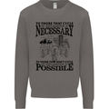 Cycling No Explanation Is Necessary Cyclist Mens Sweatshirt Jumper Charcoal
