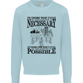 Cycling No Explanation Is Necessary Cyclist Mens Sweatshirt Jumper Light Blue