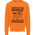 Cycling No Explanation Is Necessary Cyclist Mens Sweatshirt Jumper Orange