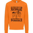 Cycling No Explanation Is Necessary Cyclist Mens Sweatshirt Jumper Orange