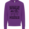 Cycling No Explanation Is Necessary Cyclist Mens Sweatshirt Jumper Purple