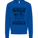 Cycling No Explanation Is Necessary Cyclist Mens Sweatshirt Jumper Royal Blue