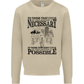 Cycling No Explanation Is Necessary Cyclist Mens Sweatshirt Jumper Sand