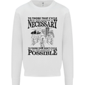 Cycling No Explanation Is Necessary Cyclist Mens Sweatshirt Jumper White