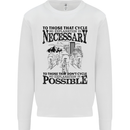 Cycling No Explanation Is Necessary Cyclist Mens Sweatshirt Jumper White