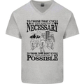 Cycling No Explanation Is Necessary Cyclist Mens V-Neck Cotton T-Shirt Sports Grey