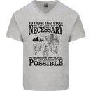 Cycling No Explanation Is Necessary Cyclist Mens V-Neck Cotton T-Shirt Sports Grey