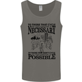 Cycling No Explanation Is Necessary Cyclist Mens Vest Tank Top Charcoal