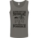 Cycling No Explanation Is Necessary Cyclist Mens Vest Tank Top Charcoal