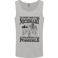 Cycling No Explanation Is Necessary Cyclist Mens Vest Tank Top Sports Grey