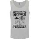 Cycling No Explanation Is Necessary Cyclist Mens Vest Tank Top Sports Grey