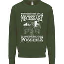 Cycling No Explanation Necessary Cyclist Kids Sweatshirt Jumper Forest Green