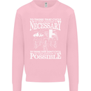 Cycling No Explanation Necessary Cyclist Kids Sweatshirt Jumper Light Pink
