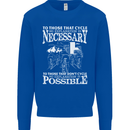 Cycling No Explanation Necessary Cyclist Kids Sweatshirt Jumper Royal Blue