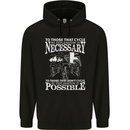 Cycling No Explanation Necessary Cyclist Mens 80% Cotton Hoodie Black