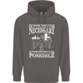 Cycling No Explanation Necessary Cyclist Mens 80% Cotton Hoodie Charcoal