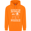 Cycling No Explanation Necessary Cyclist Mens 80% Cotton Hoodie Orange