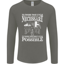 Cycling No Explanation Necessary Cyclist Mens Long Sleeve T-Shirt Charcoal
