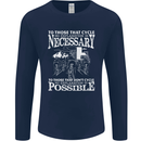 Cycling No Explanation Necessary Cyclist Mens Long Sleeve T-Shirt Navy Blue