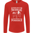 Cycling No Explanation Necessary Cyclist Mens Long Sleeve T-Shirt Red