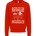 Cycling No Explanation Necessary Cyclist Mens Sweatshirt Jumper Bright Red