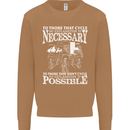 Cycling No Explanation Necessary Cyclist Mens Sweatshirt Jumper Caramel Latte