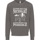 Cycling No Explanation Necessary Cyclist Mens Sweatshirt Jumper Charcoal