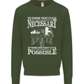 Cycling No Explanation Necessary Cyclist Mens Sweatshirt Jumper Forest Green