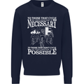 Cycling No Explanation Necessary Cyclist Mens Sweatshirt Jumper Navy Blue