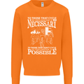 Cycling No Explanation Necessary Cyclist Mens Sweatshirt Jumper Orange