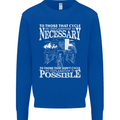 Cycling No Explanation Necessary Cyclist Mens Sweatshirt Jumper Royal Blue