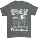 Cycling No Explanation Necessary Cyclist Mens T-Shirt Cotton Gildan Charcoal