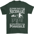 Cycling No Explanation Necessary Cyclist Mens T-Shirt Cotton Gildan Forest Green