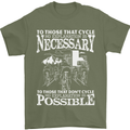 Cycling No Explanation Necessary Cyclist Mens T-Shirt Cotton Gildan Military Green
