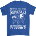 Cycling No Explanation Necessary Cyclist Mens T-Shirt Cotton Gildan Royal Blue