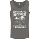Cycling No Explanation Necessary Cyclist Mens Vest Tank Top Charcoal