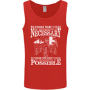 Cycling No Explanation Necessary Cyclist Mens Vest Tank Top Red