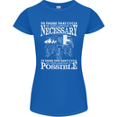 Cycling No Explanation Necessary Cyclist Womens Petite Cut T-Shirt Royal Blue