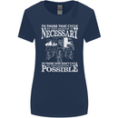 Cycling No Explanation Necessary Cyclist Womens Wider Cut T-Shirt Navy Blue