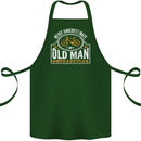 Cycling Old Man Cyclist Funny Bicycle Cotton Apron 100% Organic Forest Green