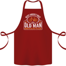 Cycling Old Man Cyclist Funny Bicycle Cotton Apron 100% Organic Maroon