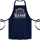 Cycling Old Man Cyclist Funny Bicycle Cotton Apron 100% Organic Navy Blue