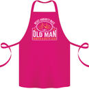 Cycling Old Man Cyclist Funny Bicycle Cotton Apron 100% Organic Pink